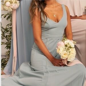 Show Me Your Mumu Jen Maxi Dress in Silver…